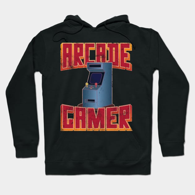 Retro 80s Arcade Gamer, Classic 8-bit Video Games Hoodie by emmjott